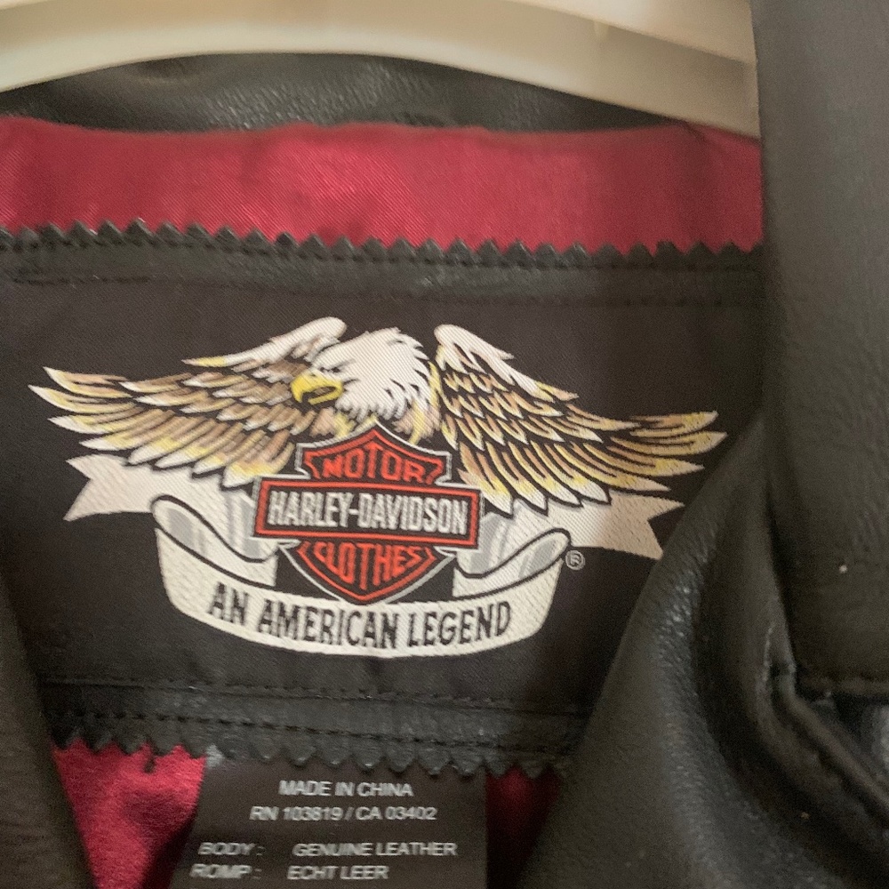 Women Genuine leather Harley Davidson motorcycle jacket